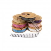 Panglica Organza Dungi Bumbac Cu Fir Lame