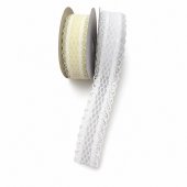 Panglica Organza Fagure Dantela Margini 3,8cm-10y