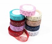 Panglica Organza Frunze 2cm/22m