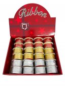 Panglica Organza Imprimeu Craciun 3.8 Cm 24/Set