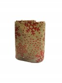 Panglica Sac Natur Cu Fulgi Rosii