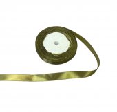 Panglica Satin 1.5cm/22m Kaki Auriu