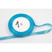 Panglica Satin cu Buline 1cm/22m Bleu