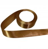 Panglica Satin 2.5cm/22m Maro Deschis