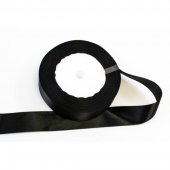 Panglica Satin 2.5cm/22m Negru 039