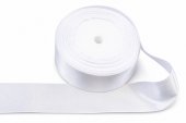 Panglica Satin, Alb, rola 22 m, latime 4 cm
