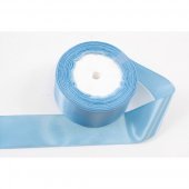 Panglica Satin, Bleu, rola 22 m, latime 4 cm