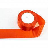 Panglica Satin 5cm/22m Portocaliu Caramiziu 024