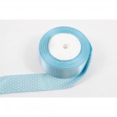 Panglica Satin cu 10 Buline, Bleo, rola 22 m, latime 4 cm