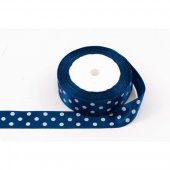 Panglica Satin Cu 3 Buline 2,5 cm/22m Bleomarin Deschis