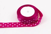 Panglica Satin Cu 3 Buline 2,5 cm/22m Ciclam
