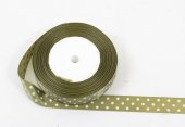 Panglica Satin cu 3 Buline 2cm/22m Cachi