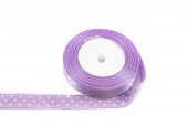 Panglica Satin cu 3 Buline 2cm/22m Mov