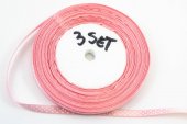 Panglica Satin cu Buline 0.6cm/22m Roz