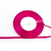 Panglica Satin cu Buline 0.6cm/45m Fucsia