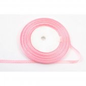 Panglica Satin cu Buline 0.6cm/45m Roz