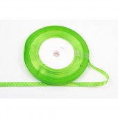 Panglica Satin cu Buline 0.6cm/45m Verde