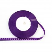 Panglica Satin cu Buline 1cm/45m Mov