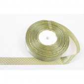 Panglica Satin cu Buline 2.5cm/90m Cachi