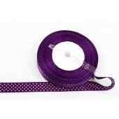 Panglica Satin cu Buline 2cm/45m Mov