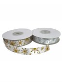 Panglica Satin Cu Fulgi 1,5 Cm