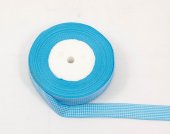 Panglica textil Carouri 2cm-22metri Bleu Alb