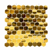 Panou Fundal Paiete Hexagon 30x30cm Auriu