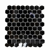 Panou Fundal Paiete Hexagon 30x30cm Negru