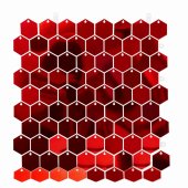 Panou Fundal Paiete Hexagon 30x30cm Rosu