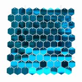Panou Fundal Paiete Hexagon 30x30cm Turcoaz