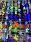 Perdea LED cu braduti si stele, 3 m x 1 m, multicolor