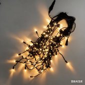 Perdea LED IP65 cu flash, fir gros, 120 LED, 3 m x 1 m, alb cald