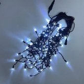 Perdea LED IP65 cu flash, fir gros, 120 LED, 3 m x 1 m, alb rece