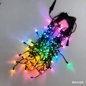 Perdea LED IP65 cu flash, fir gros, 320 LED, 8 m x 1 m, multicolor
