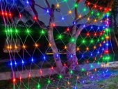 Plasa luminoasa LED, 120 LED, 1.5 m x 1.5 m, multicolor