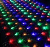 Plasa luminoasa LED cu stele, 6 m x 0.5 m, multicolor