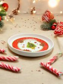 Platou Ceramica Craciun Rotund 12/set 18cm