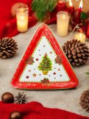 Platou Ceramica Craciun Triunghi 12/set 24,5cm