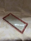 Platou Din Sticla Dreptunghiular Vopsit Rosu 6/set