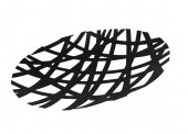 Platou Metal Decorativ Dungi Negru