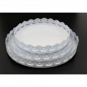 Platou Candy Bar Metal Rotund 3/set Alb