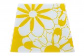 Platou Patrat Alb Cu Galben 29,5x29,5