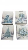 Pungi Cadou Bleu Craciun 12/set 26x32Hx10