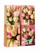 Pungi Cadou Buchet lalele 12/set 18x23x10cm