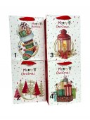 Pungi Cadou Craciun Cu Felinar 12/Set 44x31xx12 cm