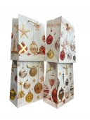 Pungi Cadou Craciun Globuri Alb 12/set 18x23Hx10