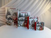 Pungi Cadou Craciun Masina 12/set 40x30x12cm Ren