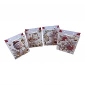 Pungi Cadou Craciun Subtiri Om Zapada, Mos, Cisma, Floarea Craciunului 12/set 18x26x7cm