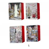 Pungi Cadou Craciun Subtiri Peisaj 12/set 32x40x10cm