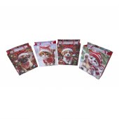 Pungi Cadou Craciun Subtiri Pisicute si Catelusi 12/set 32x40x10cm
